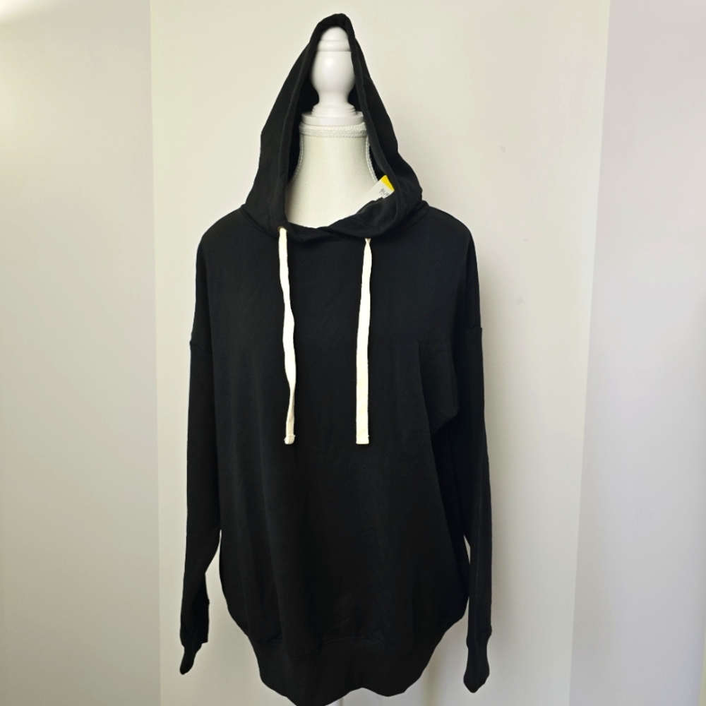 Buffalo David Bitton Women's Black NWT Hoodie Sweater, Sz S (PTP 22")